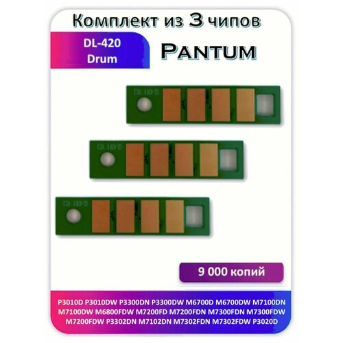 Чип Pantum DL-420H 420E 420X P3010 M6700 M7100 на 9000 копий