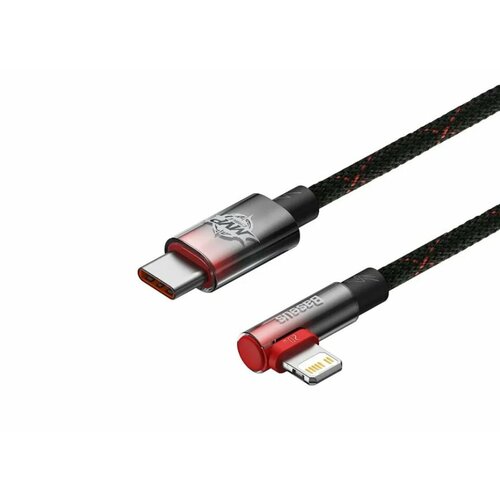 Кабель для игр Baseus MVP 2 Elbow-shaped Fast Charging Data Cable, Type-C to iP, PD20W, 2 м, Черный+Красный
