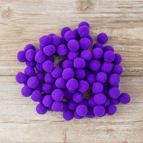 Помпоны декоративные PASSAN Россыпь, диаметр 20 мм, фиолетовые, 100 шт