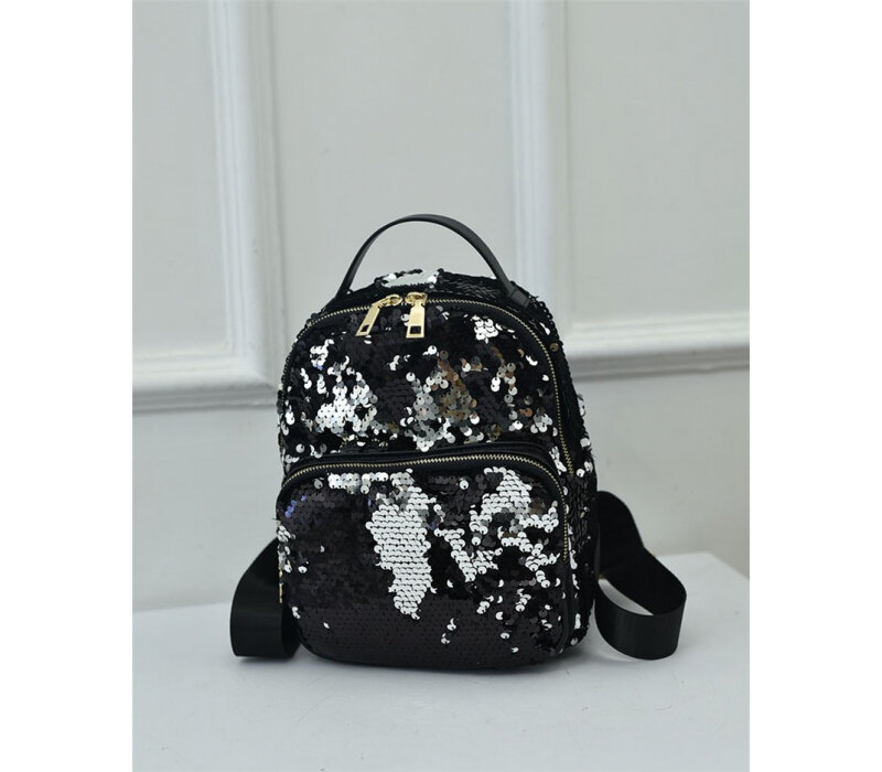 фото Рюкзак с пайетками черный