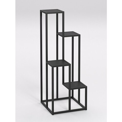 Подставка для цветов №3 в стиле лофт, Черный 45 x 45 x 120 см