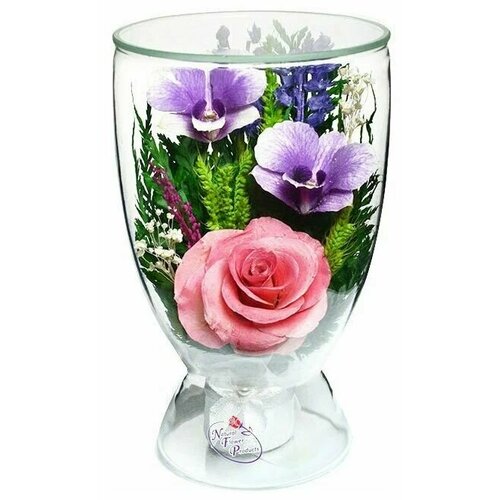 Натуральные цветы в стекле, вакуум 04.08