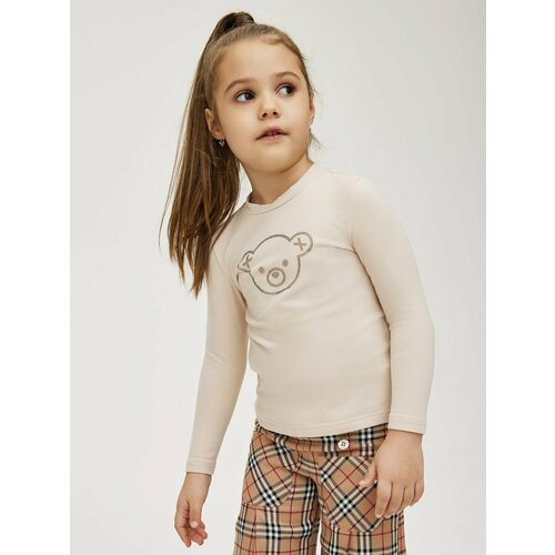 фото Лонгслив noble people, размер 128, бежевый