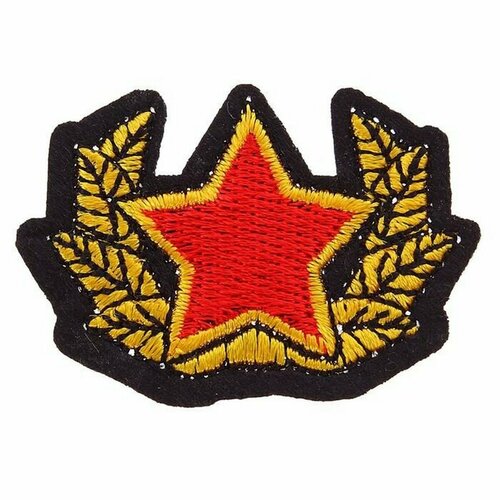 Нашивка звезда в венке из лавра набор 5 шт 315₽
