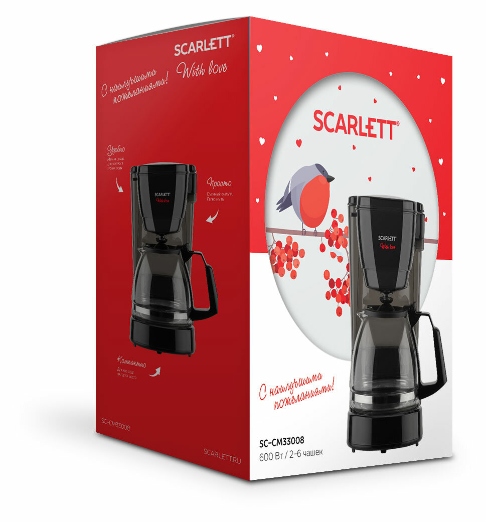 Кофеварка капельная SCARLETT SC-CM33008 черный - фотография № 9