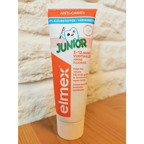 Зубная паста Elmex junior для детей 5-12 лет 75 мл (Польша)