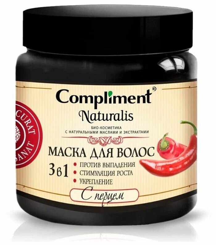 Compliment Naturalis Маска для волос 3 в 1 с перцем 500мл