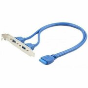 Планка USB3.0 Cablexpert CC-USB3-RECEPTACLE вывод 2-х портов usb3.0 с материнской платы на корпус