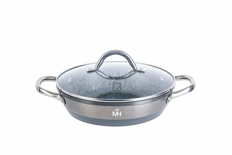 Сковорода-сотейник MercuryHaus, MC - 1770 Silver (6) 24*5,8 см 1,8 л с антипригарным покрытием
