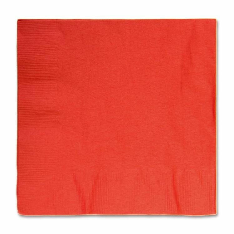 Одноразовые бумажные салфетки красного цвета Apple Red 33 см. 16 шт. - фотография № 6