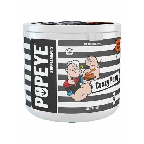 фото Предтренировочный комплекс popeye crazy pump (250 гр.) (сицилийский апельсин)