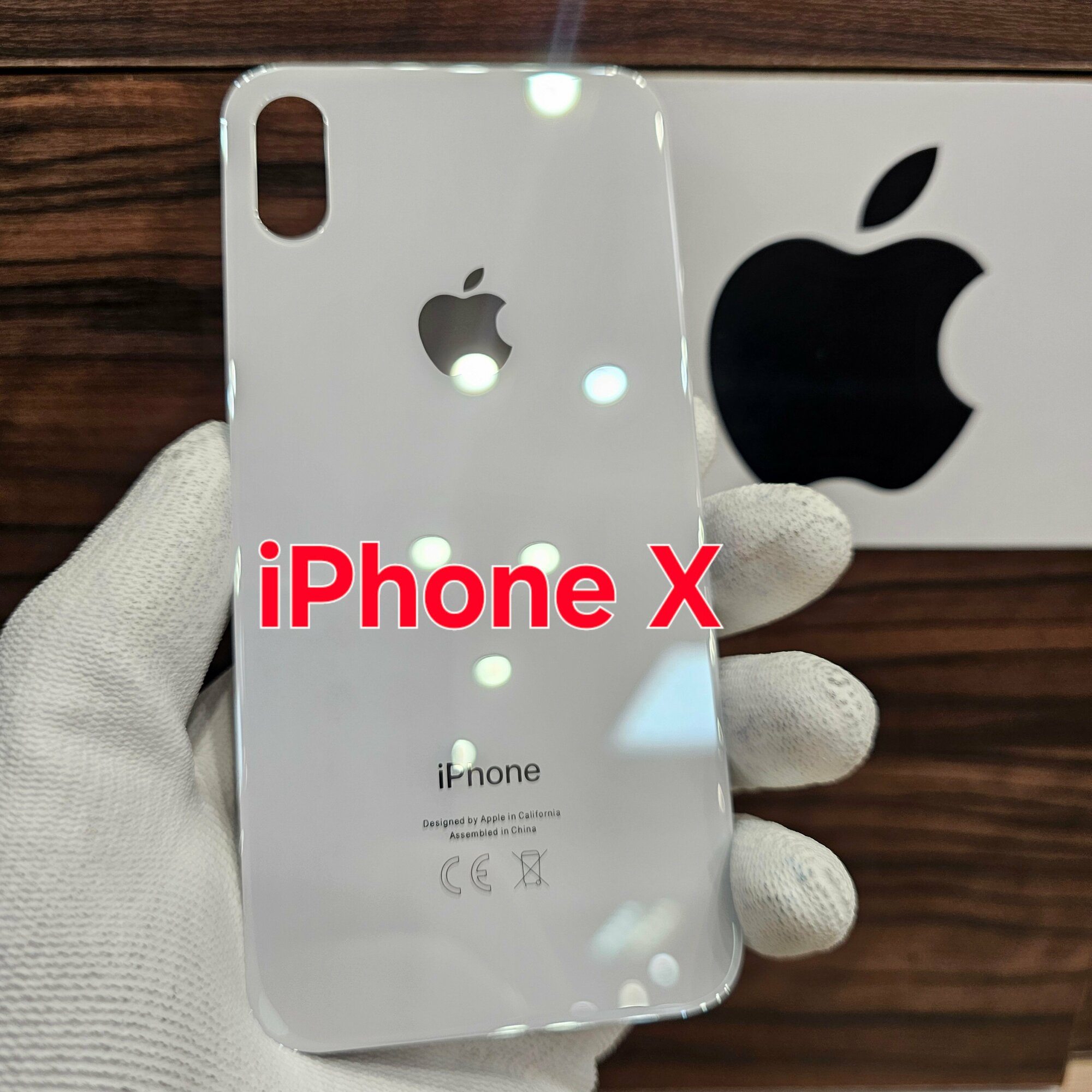 Крышка для iPhone X - задняя стеклянная панель 
