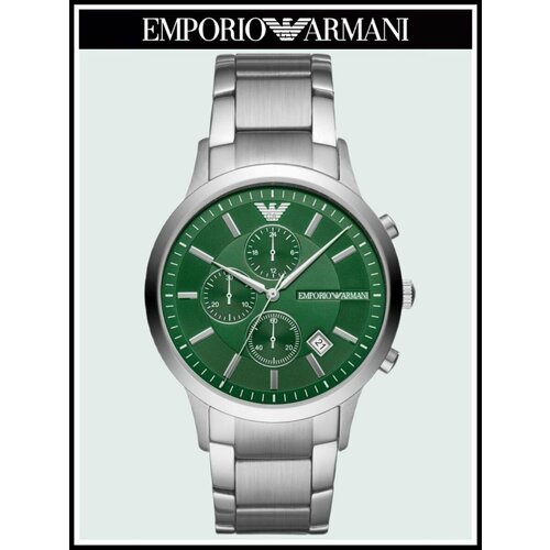 фото Наручные часы emporio armani renato, серебряный