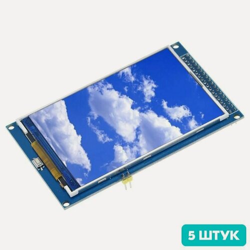 Изображение товара Цветной дисплей 3.5 TFT LCD 480x320 ILI9486/ILI9488 для Arduino Mega 2560 (5 штук)