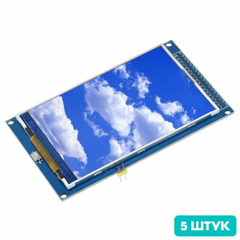 Цветной дисплей 3.5 TFT LCD 480x320 ILI9486 для Arduino Mega 2560 (5 штук)