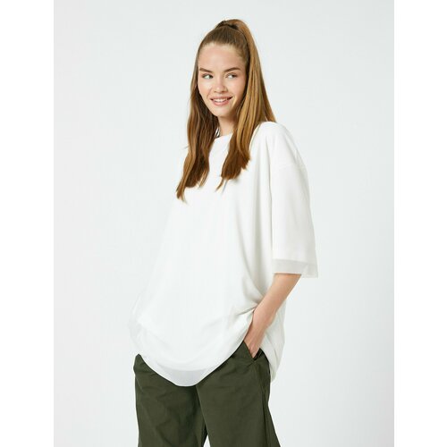 фото Футболка koton, размер m, бежевый