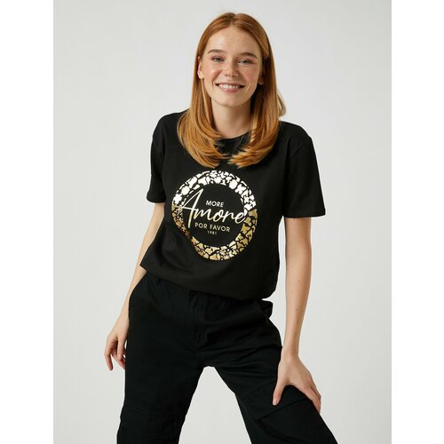 фото Футболка koton, размер s, черный