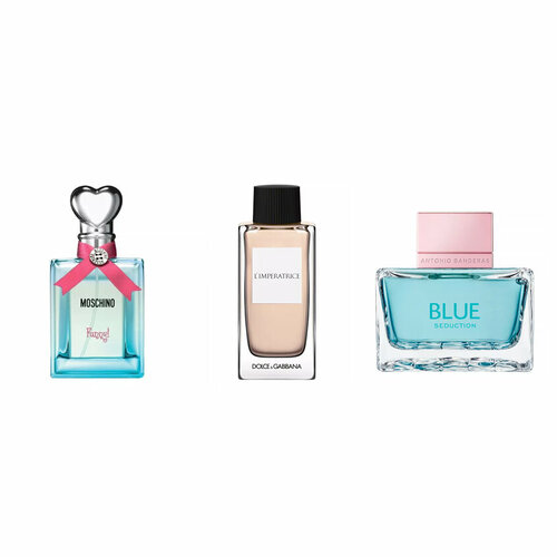 Moschino Funny, Dolce & Gabbana 3 L'Imperatrice, Antonio Banderas Blue Seduction for Women 3 по 5 мл