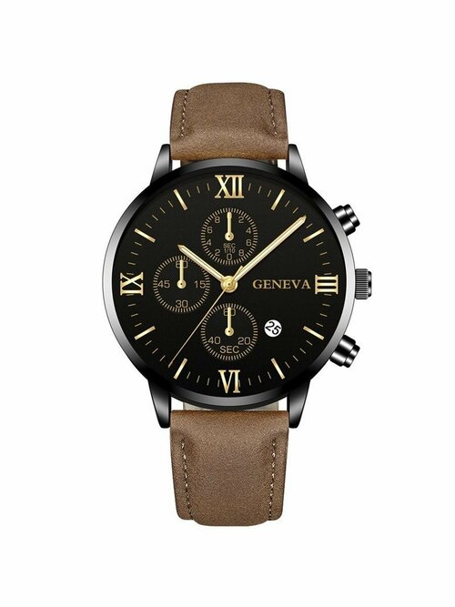 Наручные часы Geneva, коричневый, серый