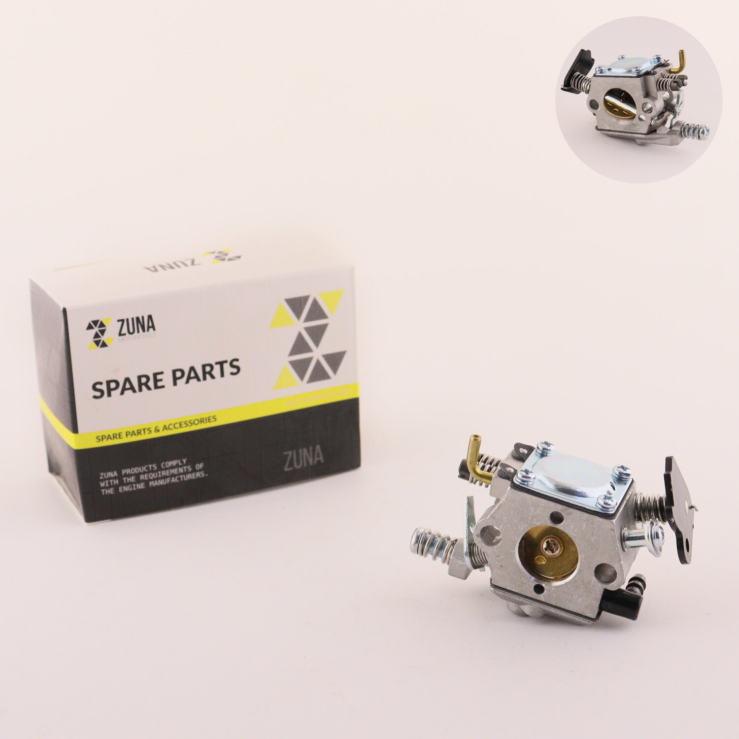 фото Карбюратор бензопилы Carver, Brait 3800 (с подкачкой) "ZUNA"