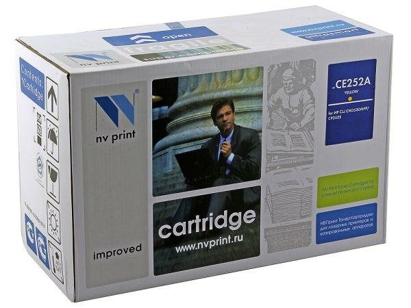 Картридж NV-Print CE252A желтый для HP Color LJ CM3530 CP3525dn