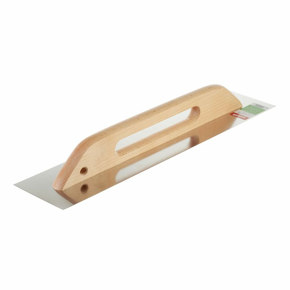 Гладилка плоская Wenzo 580х130 мм для клея и штукатурки с деревянной ручкой