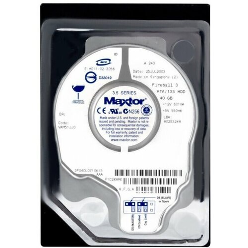 Жесткий диск Maxtor 2F040L0 40Gb 5400 IDE 3.5 HDD