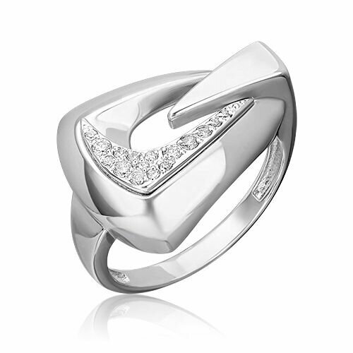 platina jewelry золотое кольцо с фианитами 01 4988 00 404 1110 48 Кольцо PLATINA, серебро, 925 проба, родирование, фианит, размер 16, серебряный