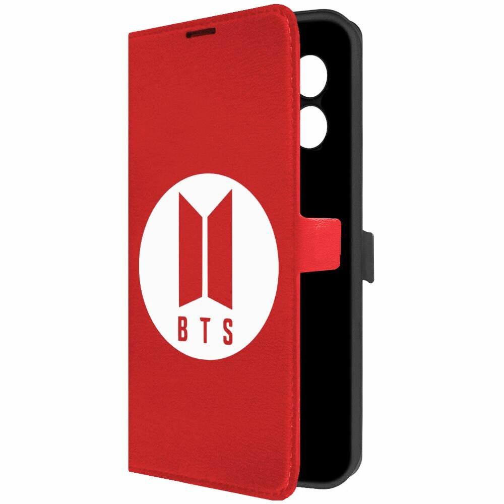 Чехол-книжка Krutoff Eco Book для Xiaomi Redmi 12 BTS (БТС) (красный)