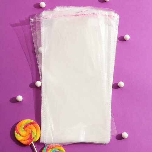 Пакет бопп с клеевым клапаном прозрачный 15 х 284 см 30 мкм 100шт 564₽