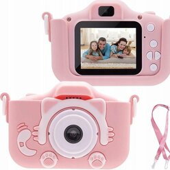 Детский цифровой фотоаппарат ударопрочный камера 1080p Full-HD высокого качества со встроенной памятью, фотоаппарат для детей с играми и селфи, подарок для мальчиков и девочек