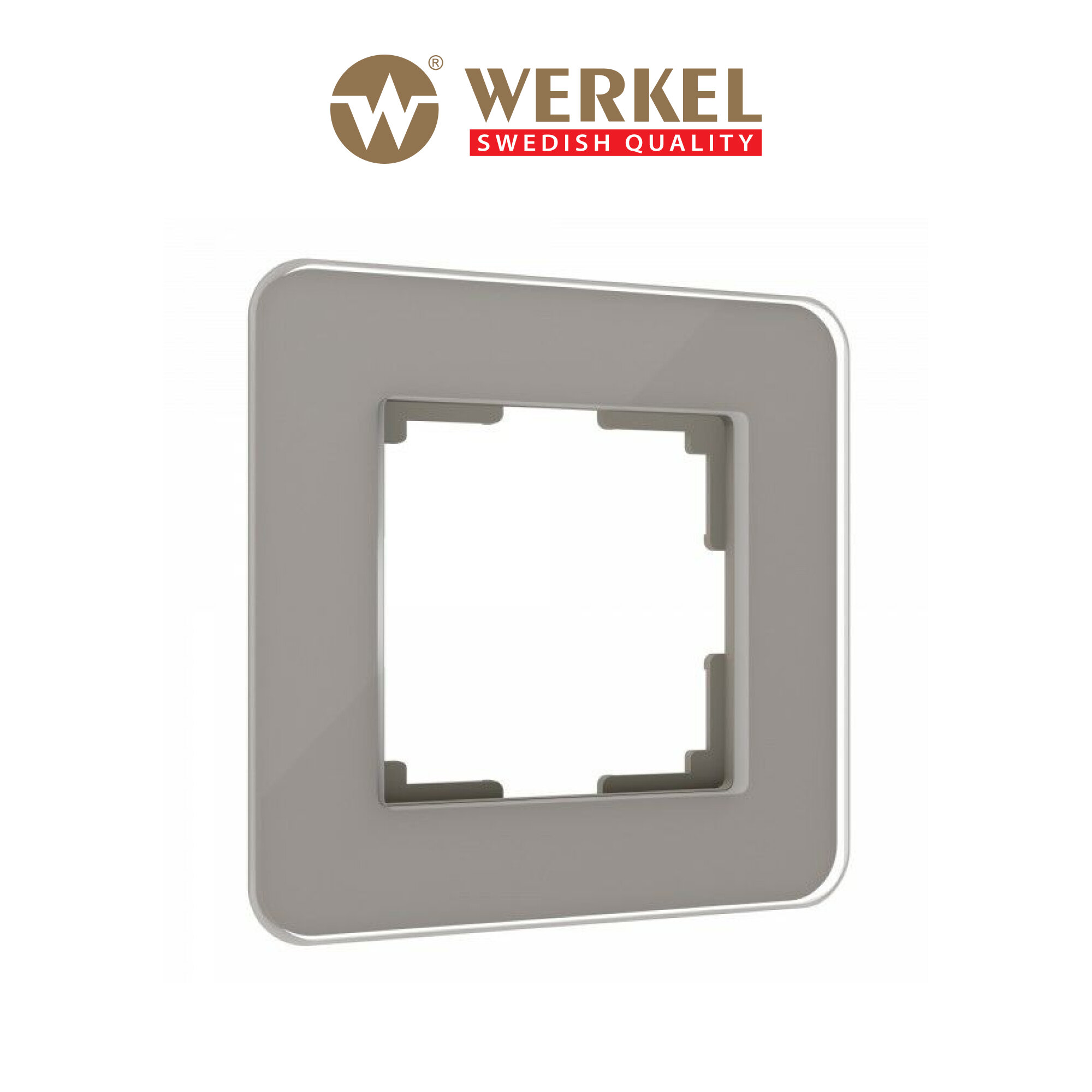 Рамка из стекла на 1 пост Werkel Elite W0012417 дымчатый