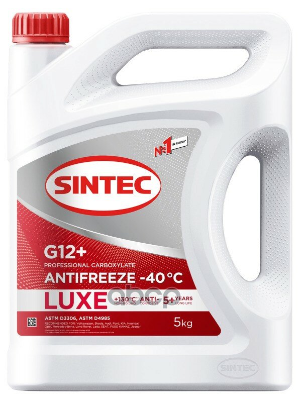 Антифриз Sintec Luxe G12+ Red -40 (5 Кг) (Старый Арт. 614500) SINTEC арт. 614503