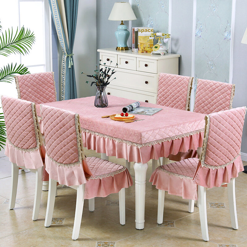 фото Скатерть R2, для обеденного стола, голландский бархатно-розовый, 80x130x25 см