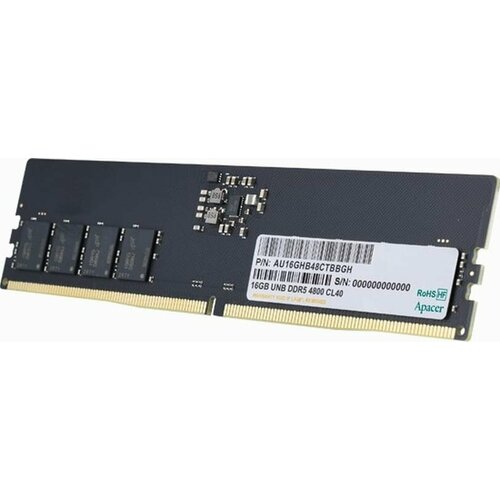 Оперативная память для компьютера Apacer AU16GHB48CTBBGH DIMM 16Gb DDR5 4800 MHz AU16GHB48CTBBGH 5733₽