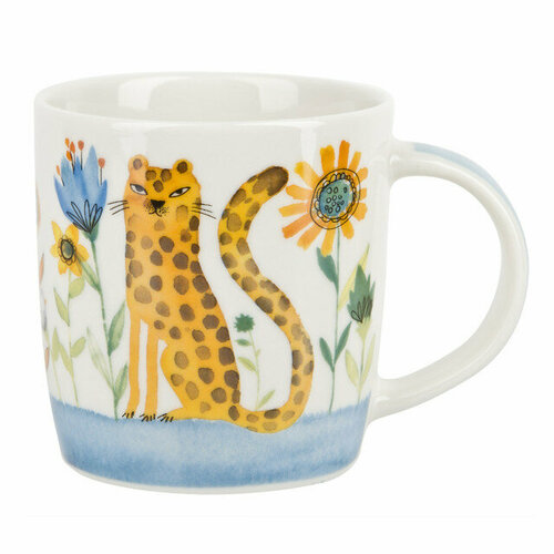 Кружка NOUVELLE HOME Забавные животные Леопард 360мл фарфор
