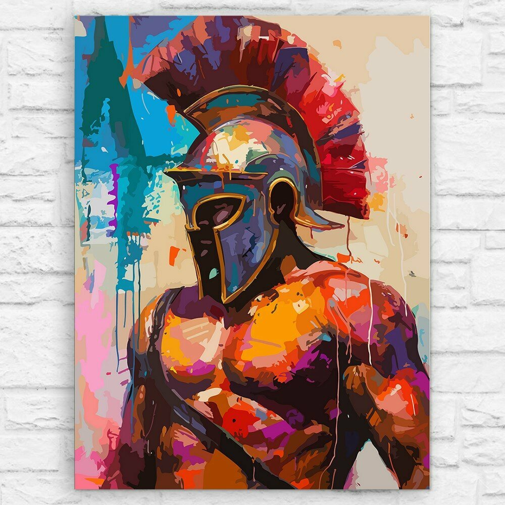 Картина по номерам на холсте гладиатор (gladiator, история, спартанец, картина маслом) - 15721 60x80 В