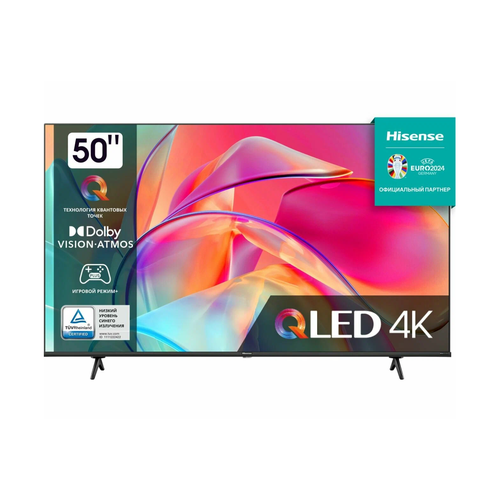Телевизор QLED Hisense 50 50E7KQ черный 4K Ultra HD 60Hz USB WiFi Smart TV (RUS) черный, серый