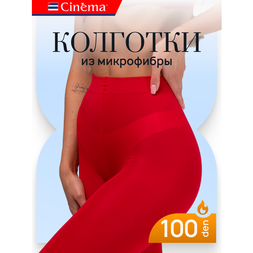 фото Колготки cinema красные 100 den из микрофибры, 100 den, размер 2, rosso