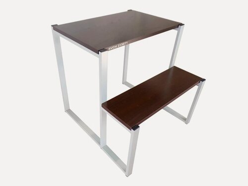 Изображение товара Полка для микроволновки GARROSS "SIBERIA 213071", две полки 38х54 см и 17х54 см, высота 55 см и 31 см, цвет полок венге