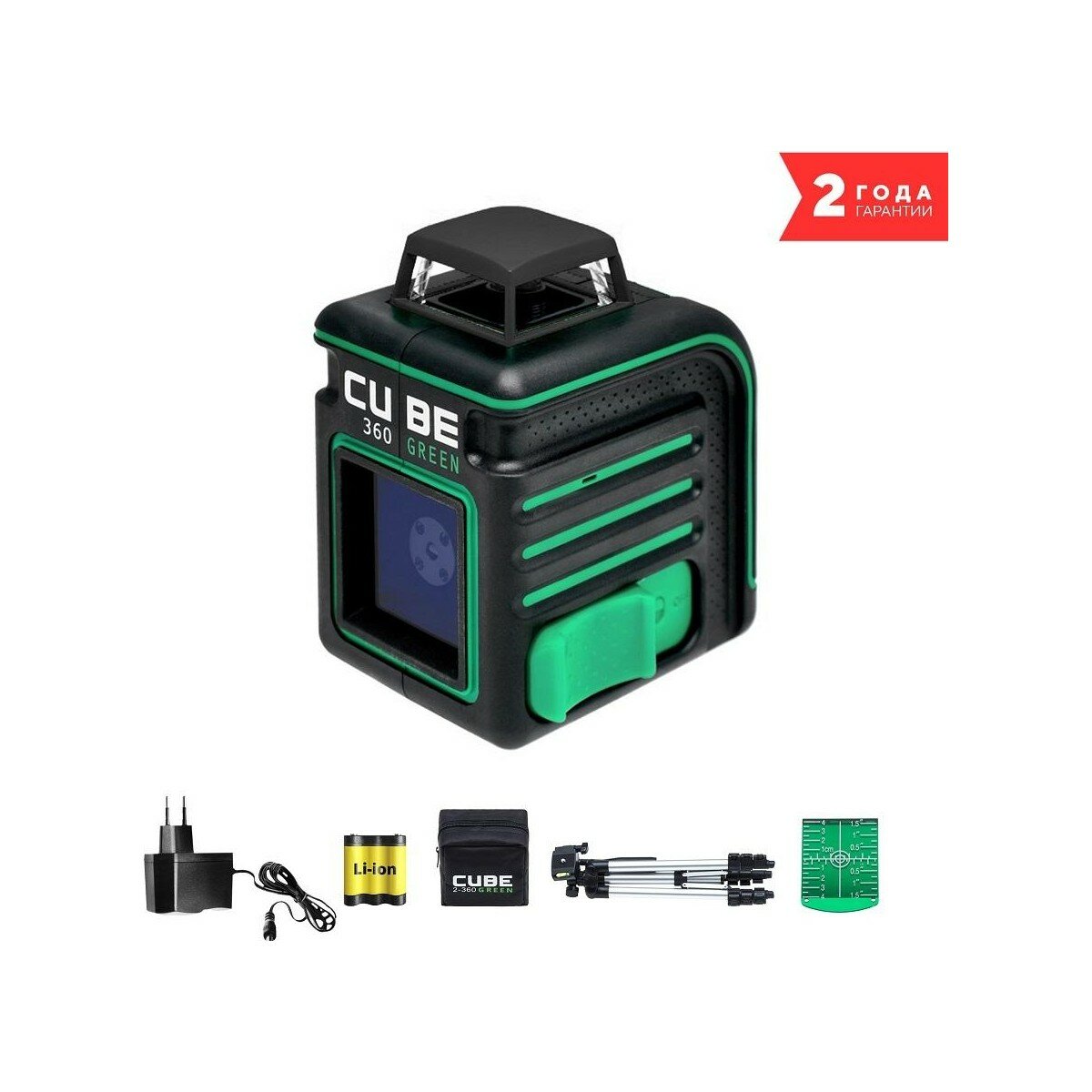 Лазерный уровень ADA CUBE 360 GREEN PROFESSIONAL EDITION
