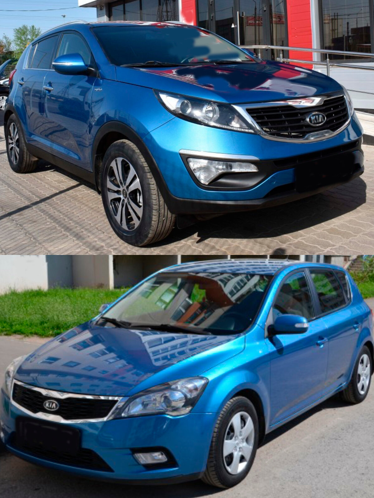 Автомобильная краска Kia 5B синий металлик, Byte Blue, набор для ремонта сколов 2 флакона — фото 1