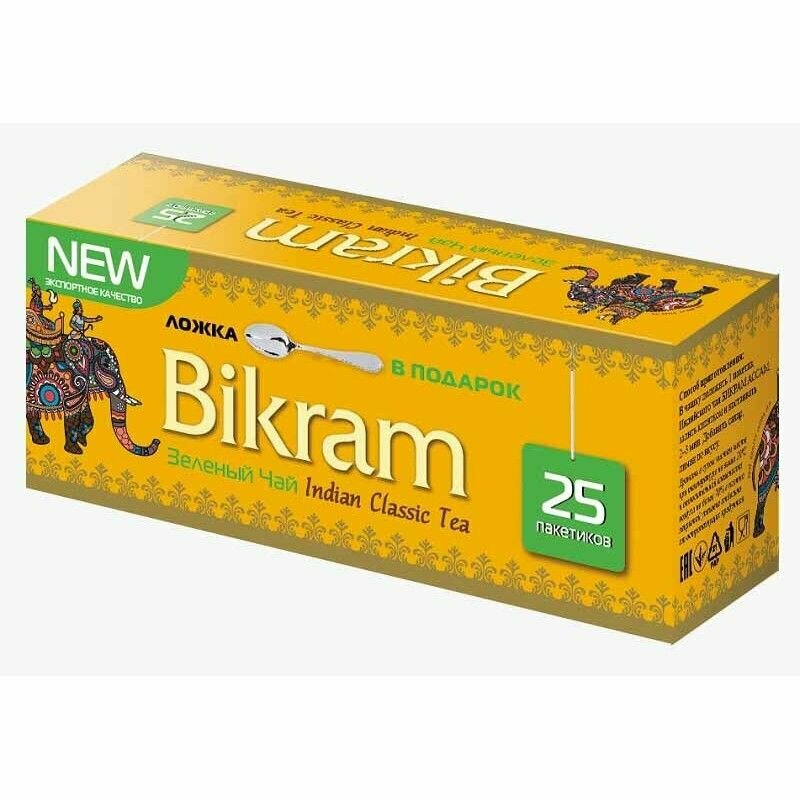 Зеленый чай Бикрам 25 пакетиков Bikram