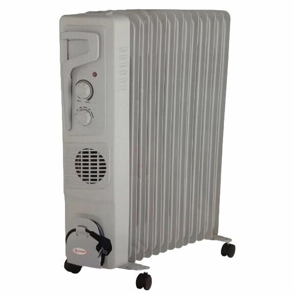 Обогреватель масляный "Умница" ОМВ- 9с-2.4кВт вентилятор серый