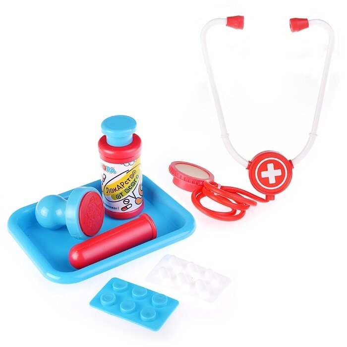 Набор педиатра Knopa 7 элементов, синий, белый и красный (87082)