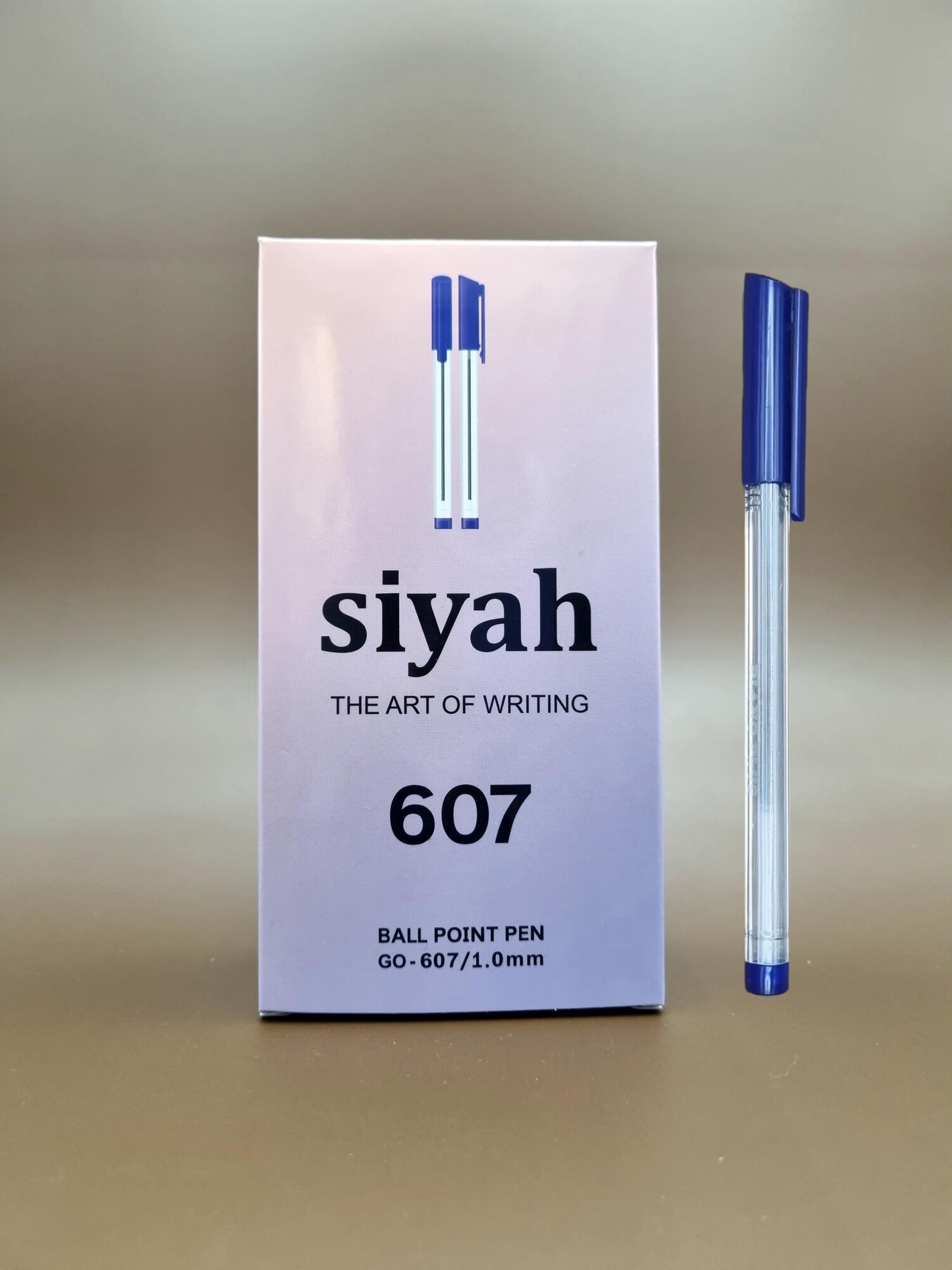 Ручка шариковая Siyah 607 1.0мм, простой и удобный дизайн, 30 шт