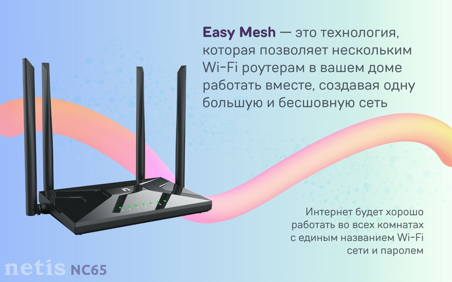 Роутер беспроводной Netis NC65 AC1200 10/100/1000BASE-TX черный — фото 1
