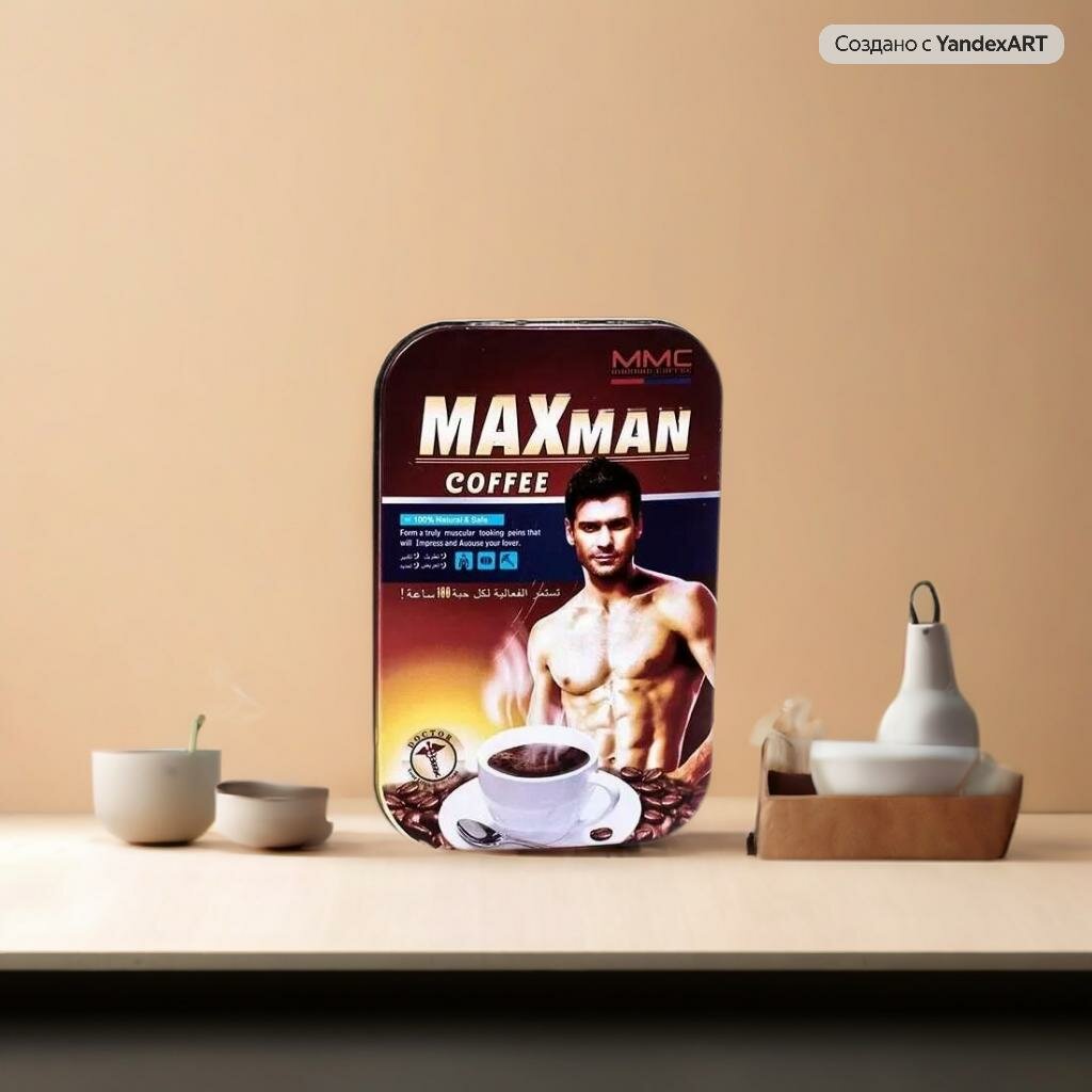 MAXman coffee (кофеин, растительные афродизиаки) средство для повышения эрекции 8 пакетика по 12 гр