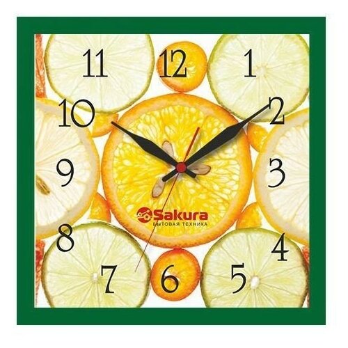Часы настенные SAKURA ПЕ-А3.1 Цитрусы зелен 1296313