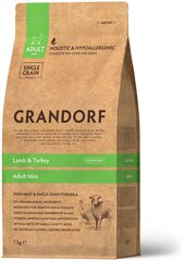 Сухой корм для собак Grandorf гипоаллергенный, Low Grain, ягненок с рисом 1 уп. х 1 шт. х 1 кг (для мелких пород)